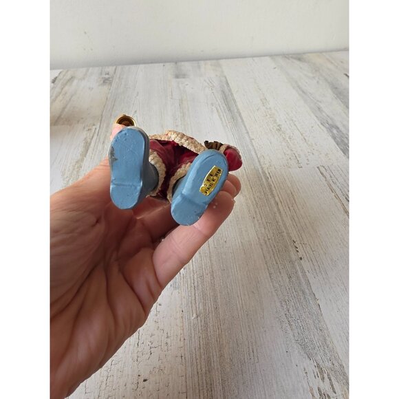 Vintage Santa paper mache bag Bell figurine Xmas decor - Picture 9 of 9